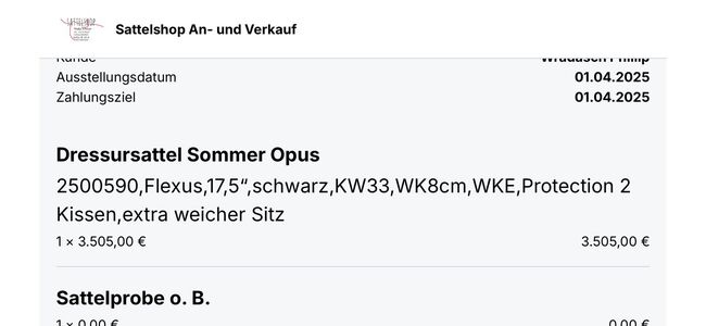 Dressursattel Opus 17,5“ von Sommer *neu*, Sommer Opus, S.W., Siodła ujeżdżeniowe, Maikammer, Image 3