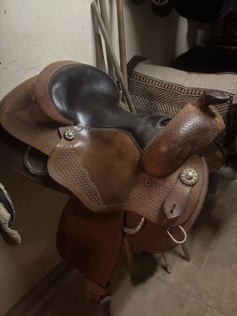 Westernsattel 18 Zoll – gepflegt, hochwertiges Leder, Huber, Siodło westernowe , Mühlhausen 