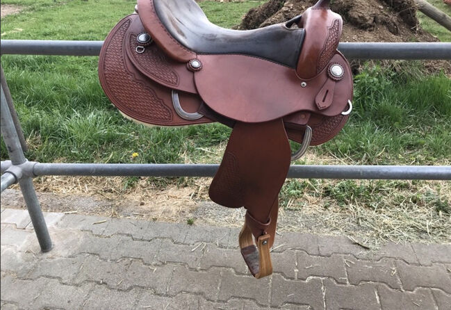 Neuwertiger Westernsattel MJ Western Art Saddlery, MJ Western Art Saddlery  Custom Made ( Allroundsattel), Katja Jud, Siodło westernowe , Metzingen, Image 2