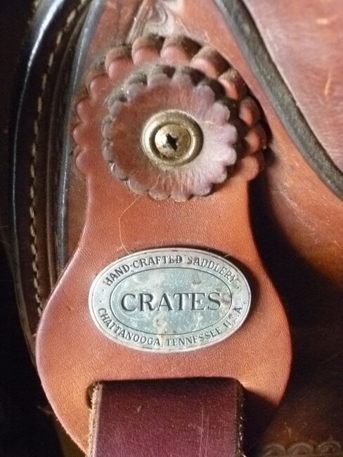 Westernsattel Crates Trail Basic FQ 15.5 braun gerader Pferderücken, Crates Leather Company Trail Basic, Reitartikelbörse (Reitartikelbörse - Onlinevertrieb für Wanderreiter), Siodło westernowe , Grevenbroich, Image 5