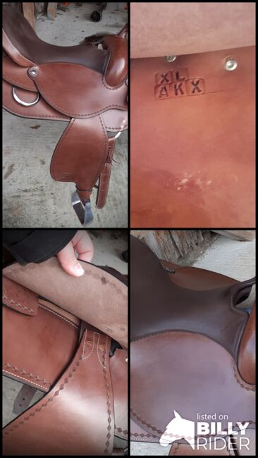 Westernsattel von AK Saddlery, AK Saddlery  Modell 81 mit einem S3 Baum dunkelbraun mit Raute Passform XFQ 60cm Länge, Mona, Siodło westernowe , Furth im Wald , Image 9