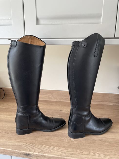 Size 8 wide black leather riding boots, Rhinegold Seville , Sian, Riding Boots, Caerphilly