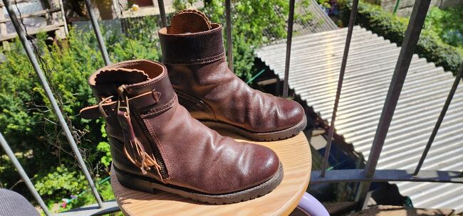 Reitstifelleten Leder aus der Camargue, Grösse 37, braun, unbekannt, keine Inschrift, eventuell Handarbeit lokal Stifeletten, Thomas, Sztyblety jeździeckie, Konstanz