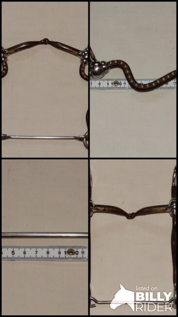 Snaffel Bit with Shanks 13,5cm lange Sweet Iron Anzüge mit Dots & Abstandhalter, Anne, Gebisse, Wahrenholz, Abbildung 9