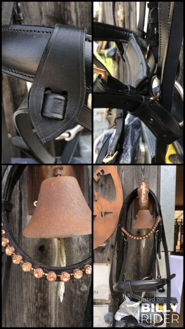 Trense mit braunem Straßstirnband, Englisch Kombiniert zum abnehmen.Neu, Kronwitter Petra , Bridles & Headstalls, Mainbernheim, Image 5