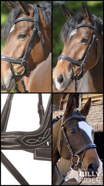 Trense schwarz VB WB Ivy IR Plus Kavalkade integrierter Sperriemen Micklem, Kavalkade , Marie, Bridles & Headstalls, Kerken, Image 6