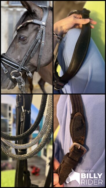 Trense schwarz WB/Cop (Magic Tack passend vorhanden), unbekannt unbekannt, Lisa, Bridles & Headstalls, Lichtenwald, Image 6