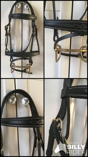 Trense schwarz-Messing, Gr. Cob/Araber, Ariane, Bridles & Headstalls, Bad Dürkheim , Image 5
