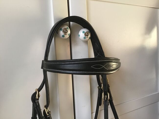Trense schwarz-Messing, Gr. Cob/Araber, Ariane, Bridles & Headstalls, Bad Dürkheim , Image 3