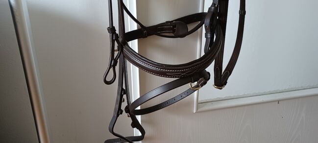 Zaumzeug Trense Englisch kombiniert braun weiß Cob Kerbl Classic, Kerbl Classic, Antonia S., Bridles & Headstalls, Hurlach, Image 4