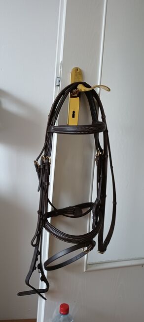 Zaumzeug Trense Englisch kombiniert braun weiß Cob Kerbl Classic, Kerbl Classic, Antonia S., Bridles & Headstalls, Hurlach