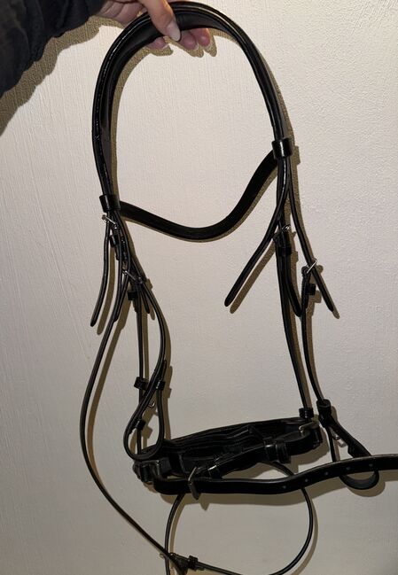 Trensenzaum WB – wie neu – anatomisch & schick mit goldenen Steinchen, Bella, Bridles & Headstalls, Berlin, Image 4