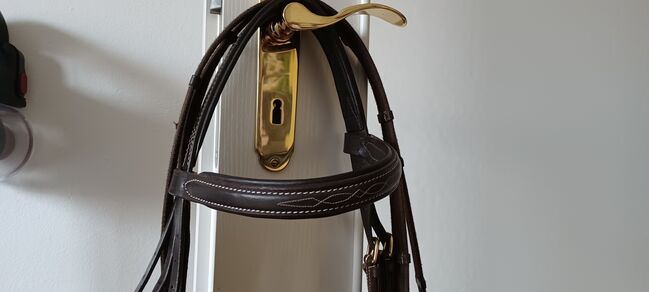 Zaumzeug Trense Englisch kombiniert braun weiß Cob Kerbl Classic, Kerbl Classic, Antonia S., Bridles & Headstalls, Hurlach, Image 2