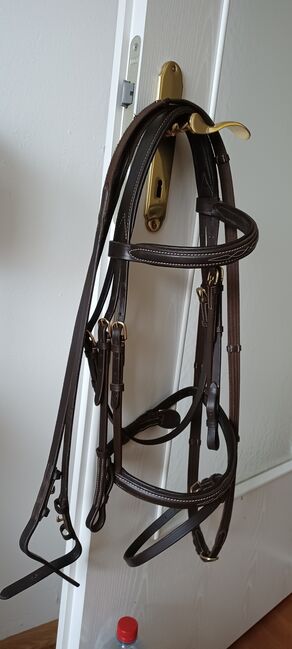 Zaumzeug Trense Englisch kombiniert braun weiß Cob Kerbl Classic, Kerbl Classic, Antonia S., Bridles & Headstalls, Hurlach, Image 5