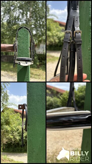 Trense Kiefer in schwarz mit Lack, Größe Warmblut (WB), Kiefer, Lara , Bridles & Headstalls, Zolling, Image 7