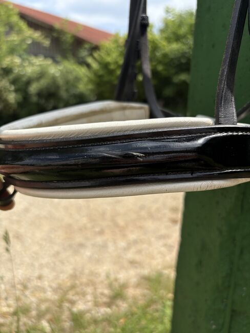 Trense Kiefer in schwarz mit Lack, Größe Warmblut (WB), Kiefer, Lara , Bridles & Headstalls, Zolling, Image 4
