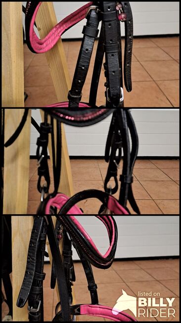 Trense shetty pink unterlegt mit Gebiss, Jara, Bridles & Headstalls, Eggermühlen, Image 4