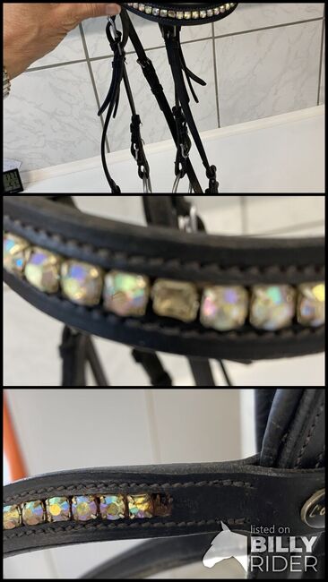 Trense mit Strass, Trense, Iris Taufenbach, Bridles & Headstalls, Schwarzenbruck, Image 4