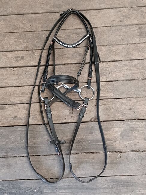 Trense ohne Gebiss, mit Stirnriemen und Zügeln, Krämer  Rosalinde + stirnriemen extra , Aileen , Bridles & Headstalls, Sachsen 