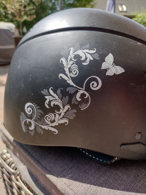 Toller Reithelm mit floralem Muster und Aufbewahrungstasche., KB, Eva, Riding Helmets, Marktrodach, Image 2