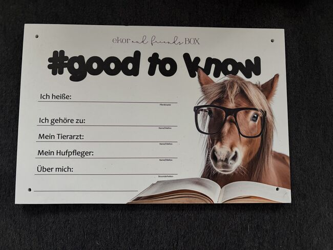 süßes Boxenschild, Ekor, Sonja Eichhorn , Tack Room & Stable Supplies, Sonnefeld
