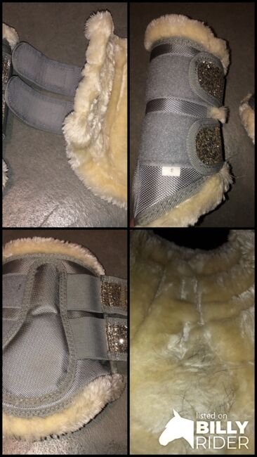 Soft-/Fellgamaschen von Riderschoice in Grau mit Glitzer, Riderschoice  Fellgamaschen, LS, Tendon Boots, Ottobeuren, Image 5