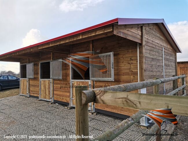 Massive Konstruktion: Pferdestall - Stallbau, Außenbox, Pferdebox und Offenstall kaufen, Stallungen,, AUSSENBOXEN Pferdestall - Aussenbox, AUSSENBOXEN, Horse & Stable Mats, Wałcz, Image 5