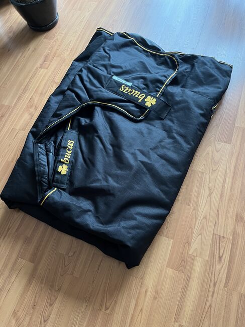 wie neu: Bucas Irish Turnout extra 300g - Grösse 165 - black-gold, Bucas Irish Turnout extra 300g black-gold Grösse 165, Helena , Horse Blankets, Sheets & Coolers, Krefeld