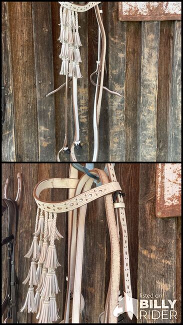 Spanische Zäumung mit Zügel weiß, Jessica Punk, Bridles & Headstalls, Maisach, Image 3