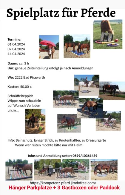 Spielplatz für Pferde, Bernadette, Kurse & Seminare  , Bad Pirawarth
