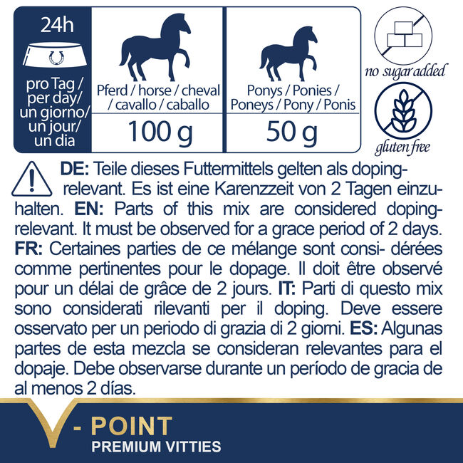 SPIRULINA – Premium Vitties für Pferde, V-POINT VP-PF-SPIR-500-1, V-POINT premium pet food GmbH, Horse Feed & Supplements, Hausmannstätten, Image 3