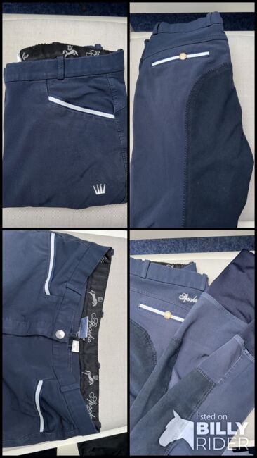 Spooks Reithose dark navy M Damen Vollleder grip, Spooks Reithose Volllederbesatz, Zoe, Breeches & Jodhpurs, Krefeld, Image 5