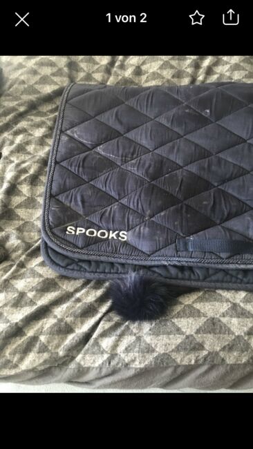 Spooks Schabracke blau DR, Spooks , Kristine Forst , Dressage Pads, Wiehl, Image 2