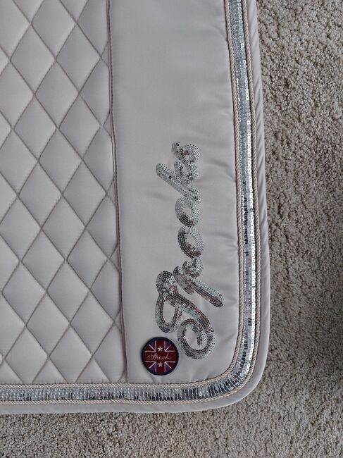 Spooks Schabracke Verona Ivory Dressur Paillettenkordel, Spooks Verona, Mareike K, Dressage Pads, Marsberg, Image 3