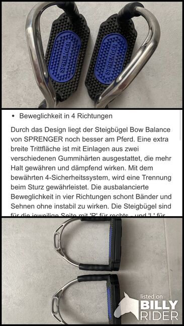 Sprenger Bow Balance Gelenksteigbügel, Sprenger Bow Balance Gelenksteigbügel, Judith Thüne, Saddle Accessories, Düsseldorf, Image 4