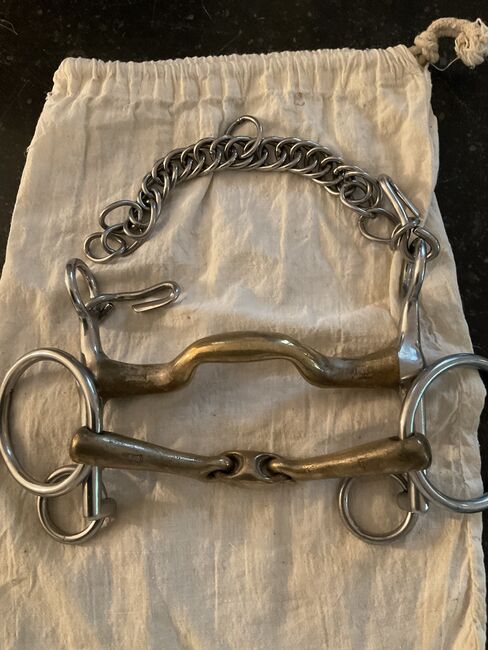 Sprenger- Dressurkandare mit doppelt gebrochener Unterlegtrense, kurze Anzüge Gr 13 cm /14cm, Sprenger K& K Ultra mit kurzen Anzügen, Karin Anton, Horse Bits, Wenningstedt-Braderup 