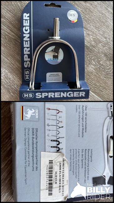 Sprenger Sporen Ultra Fit 35mm Flacher Hals NEU, Sprenger Ultra Fit, MA, Sporen & Sporenriemchen, Göppingen, Abbildung 3