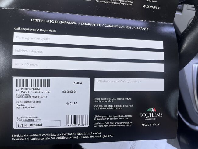 Springsattel Equiline 17 Zoll 2 Jahre alt, Equiline  E5 + extra Ausstattung , Jessica , Springsattel, Achern , Abbildung 7