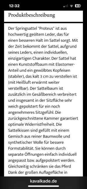 Springsattel, Kavalkade Proteus, Tanja Brock, Springsattel, Drebber, Abbildung 4
