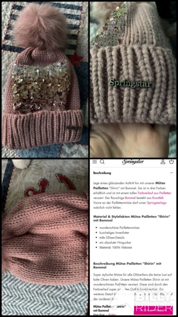 Springstar Mütze Pailletten "Shirin" mit Bommel in misty rose, Springstar Shirin, Sabrina, Sonstiges, Ribnitz-Damgarten, Abbildung 7