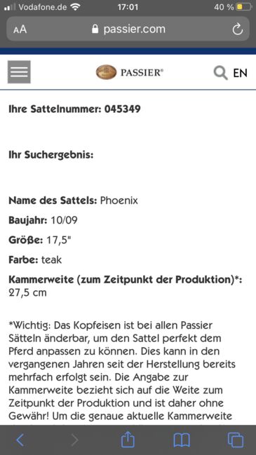 Springsattel 17,5 braun, Passier Phoenix , Friederike Heimberg, Jumping Saddle, Image 9