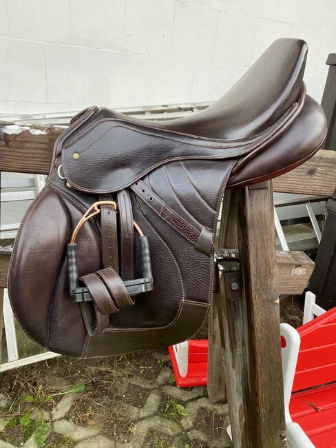 Springsattel braun, Passier Nachbau Arktur, Svea Segger, Jumping Saddle, Kleve