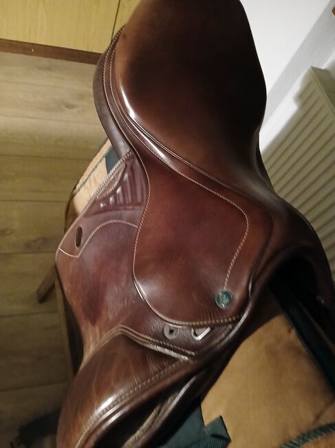 Springsattel PRESTIGE VERSAILLES 18 /schmal, PRESTIGE ITALY VERSAILLES, Priska Rolli, Jumping Saddle, Kerzers, Image 2