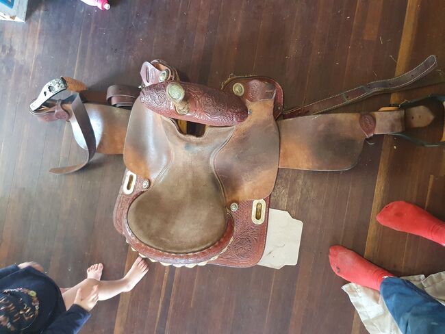 Srs barrel racing saddle, Srs , Jaimie-lee Parkes, Western Saddle, Home hill, Image 4