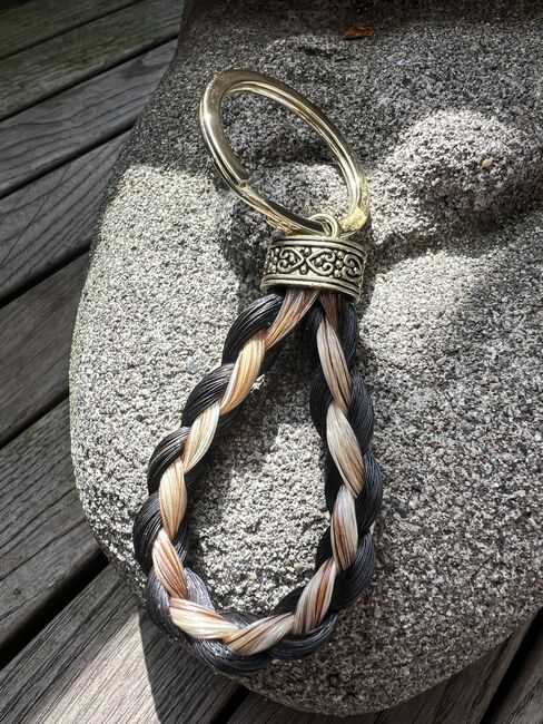 Schweifhaar Schlüsselanhänger, Selfmade Pferdehaaranhänger Schlüsselanhänger, Steffi, Equestrian Jewelry, Elche/Elx