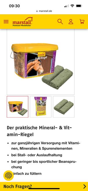 Stall-Riegel 2 kg, Marstall Stallriegel, Lain Rink, Horse Feed & Supplements, Bad Endbach