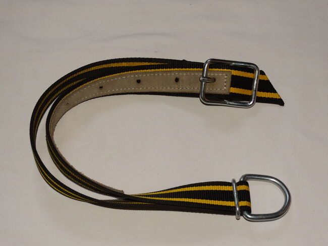 Stabieles Pferdehalsband/Kuhhalsband ca. 75-110 cm Nylon Lederverstärkt schwarz, Anne, For Horses, Wahrenholz
