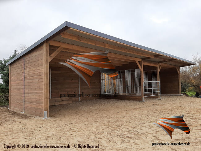 Stallbau - Pferdestall bauen, Außenbox, Pferdebox, Offenstall kaufen und Paddockbox bauen,, AUSSENBOXEN PFERDESTALL, AUSSENBOXEN, Horse & Stable Mats, Wałcz, Image 12