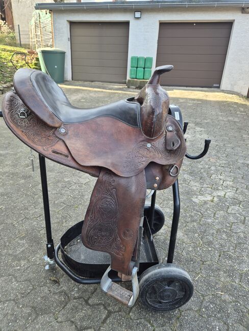 Alter gebrauchter westernsattel, Shiner,texas, Christina Hölzer , Siodło westernowe , Schönbrunn 