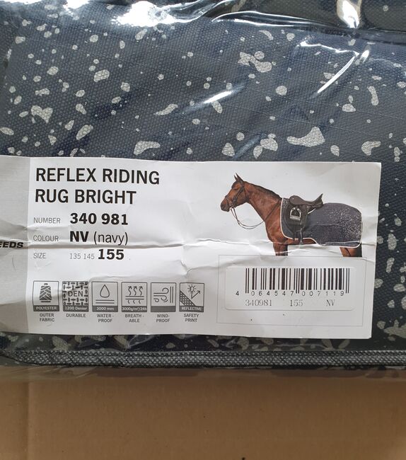 STEEDS Ausreitdecke Reflex Riding Rug Bright   blau - silber, STEEDS, Josy, Horse Blankets, Sheets & Coolers, Nürnberg